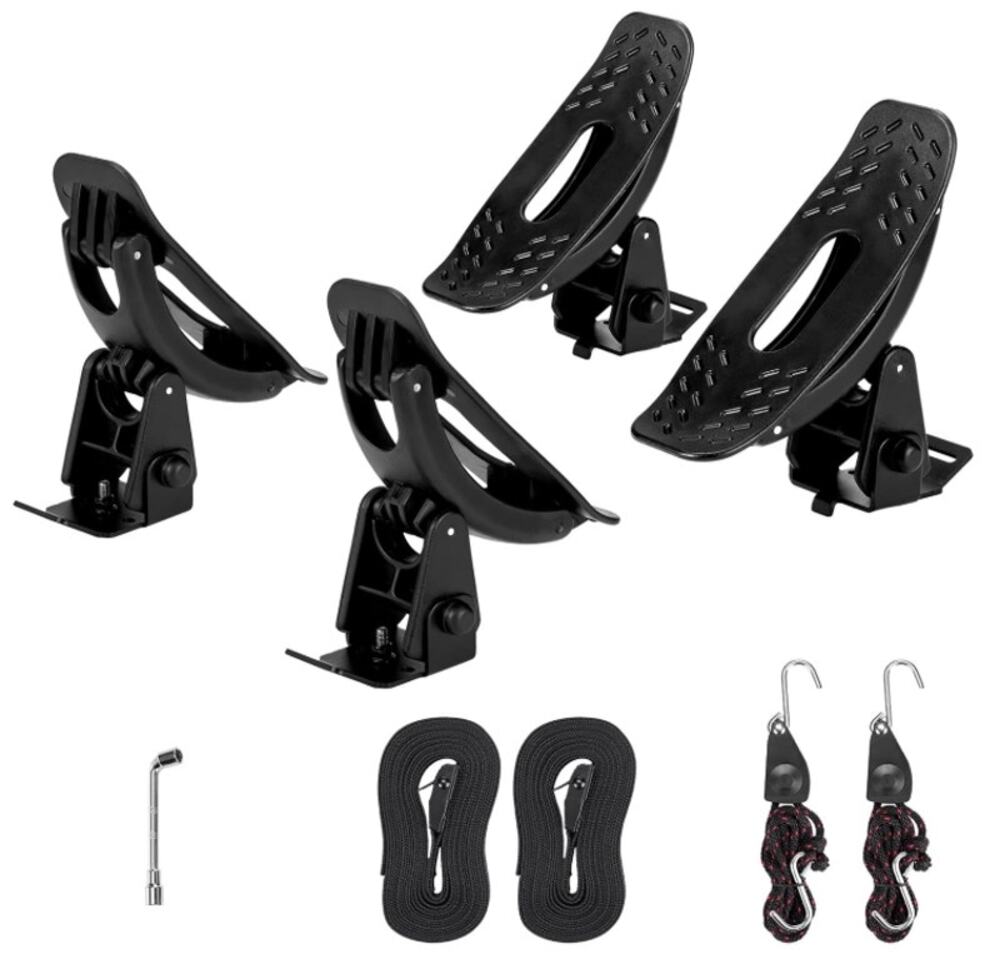BougeRV T-Slot Kayak Roof Rack Saddles 2 Pairs 150LB Capacity Open Box